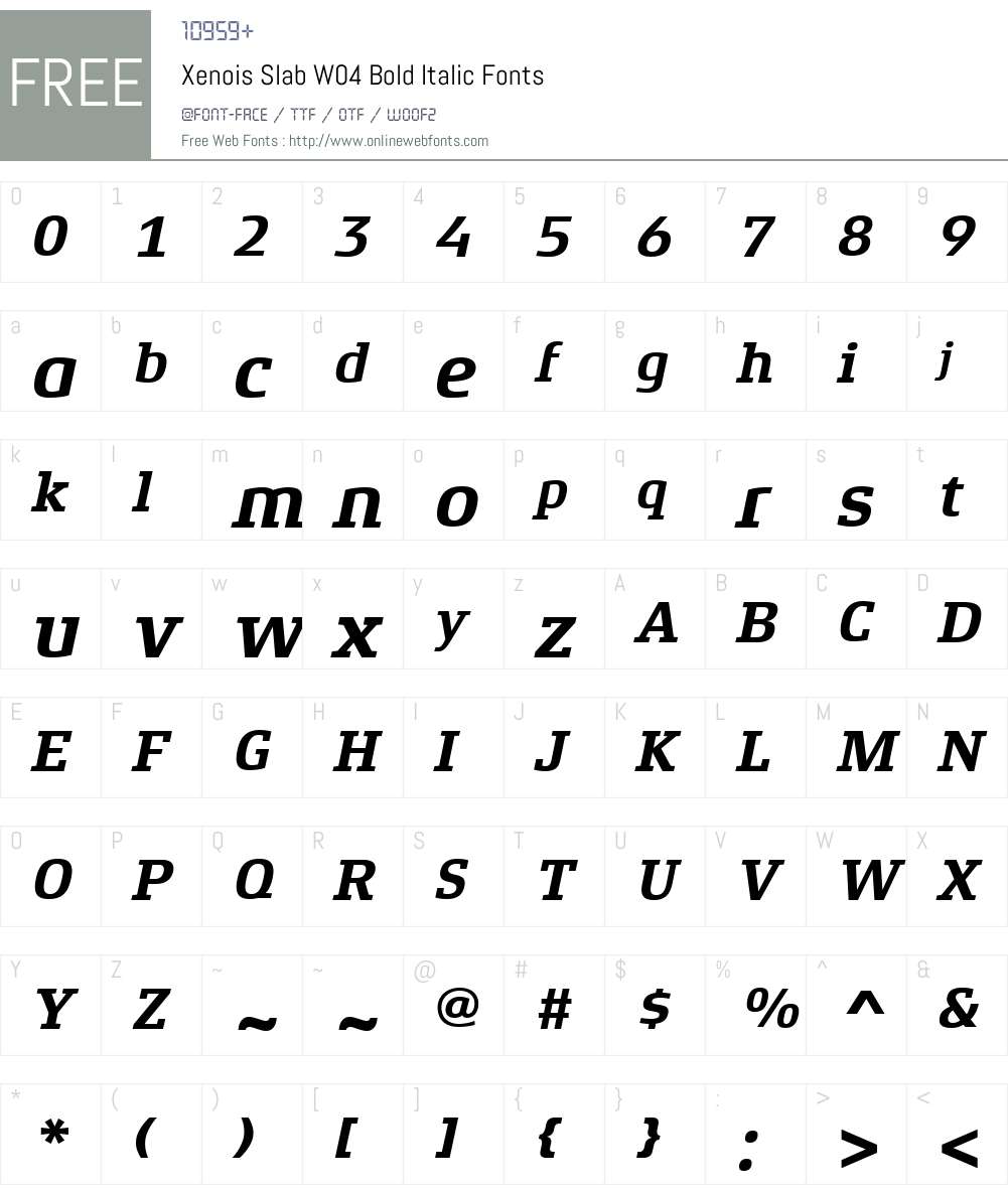 Xenois Slab Font Screenshots