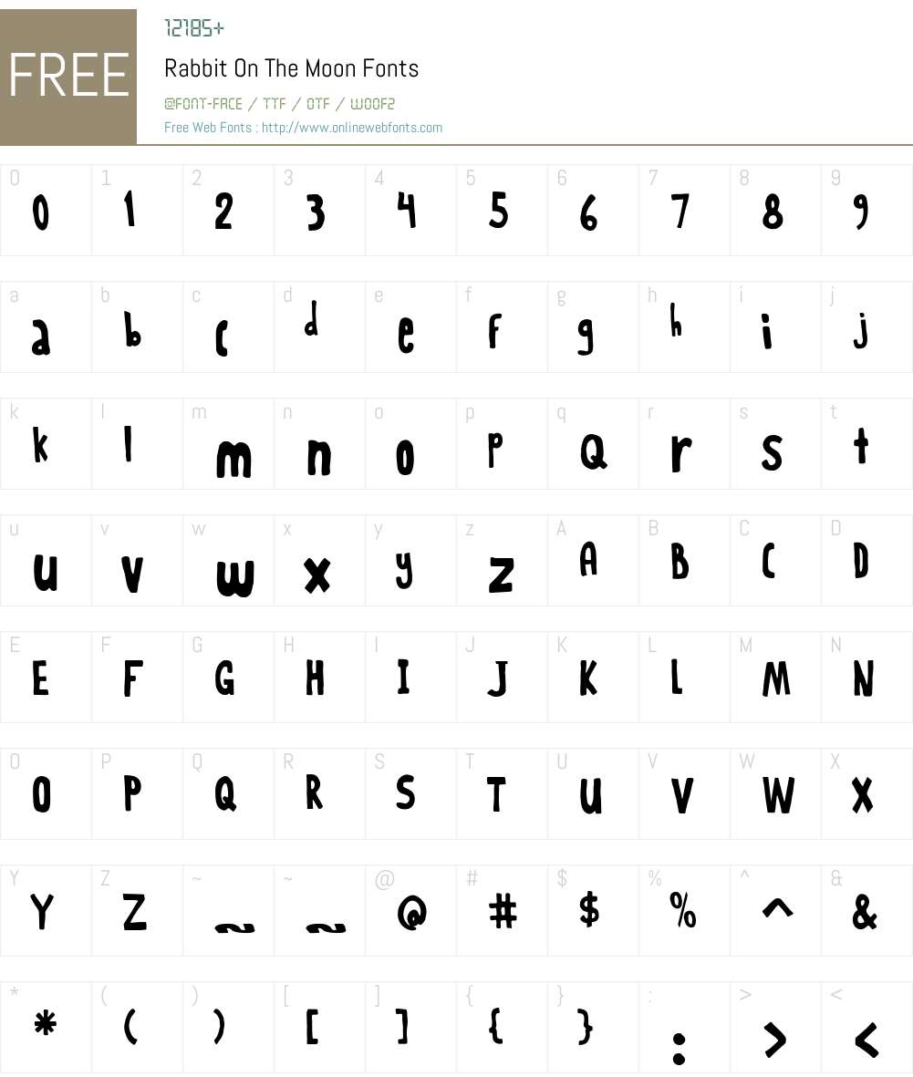 Rabbit On The Moon Font Screenshots