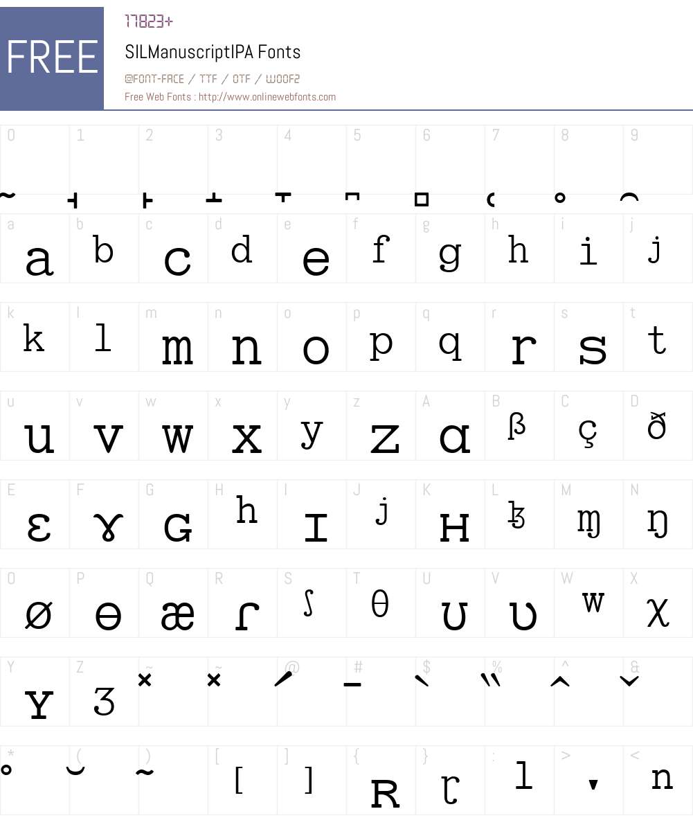 SILManuscriptIPA Font Screenshots