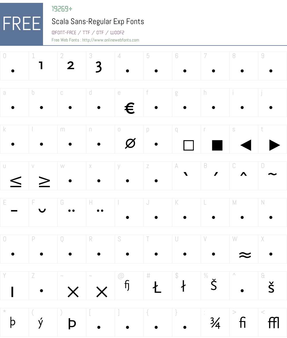 Scala Sans Font Screenshots