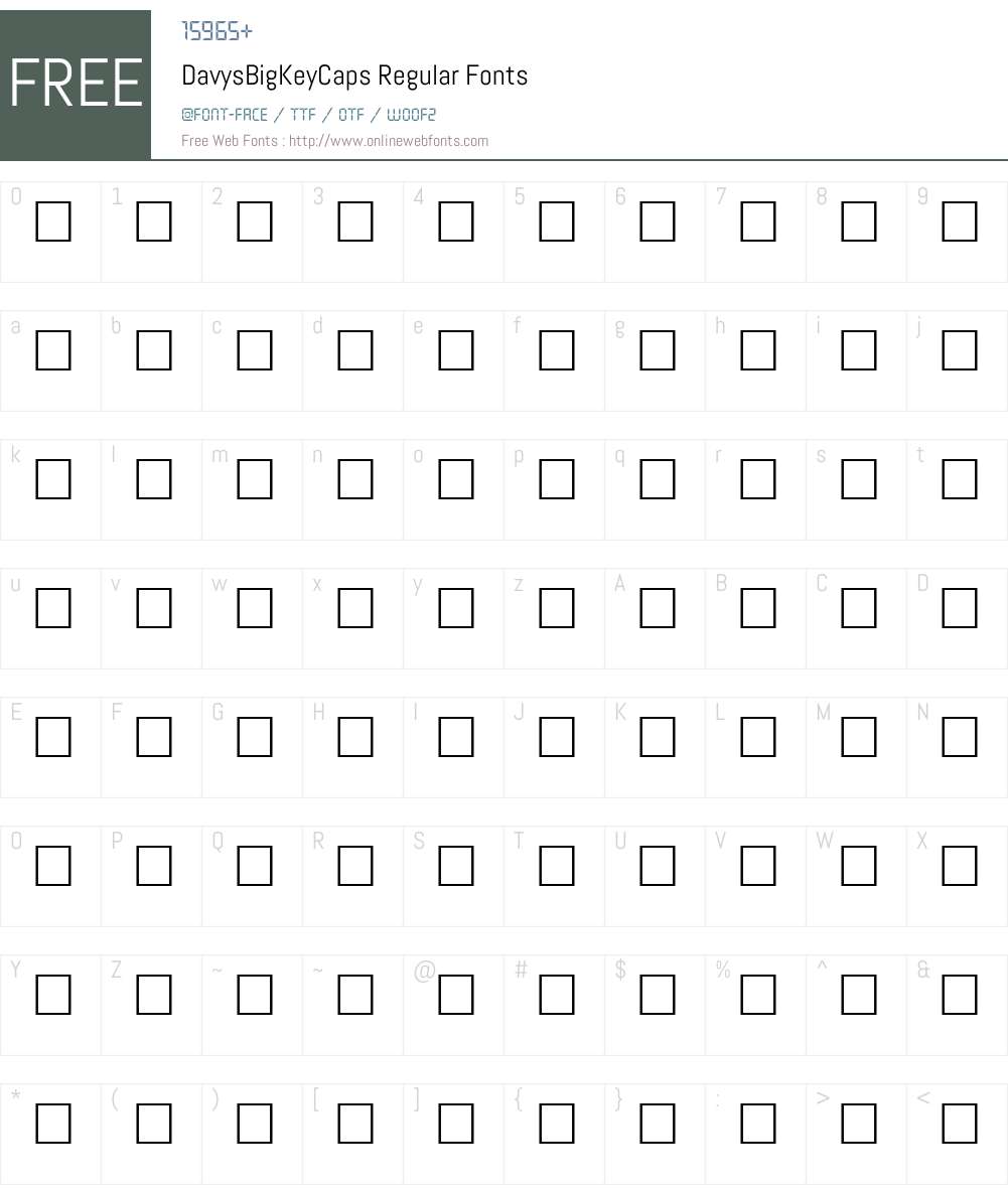 DavysBigKeyCaps Font Screenshots