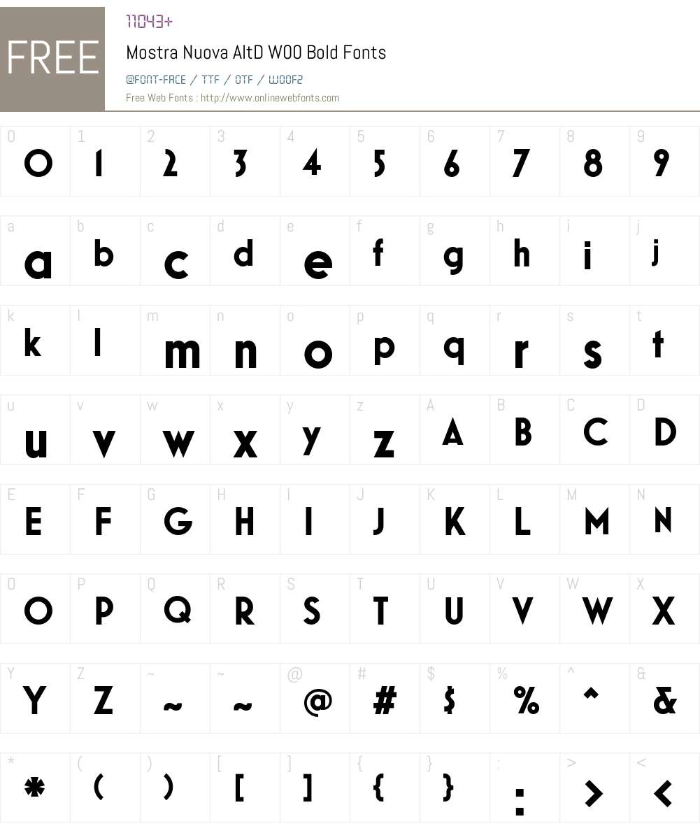 Mostra Nuova Font Screenshots