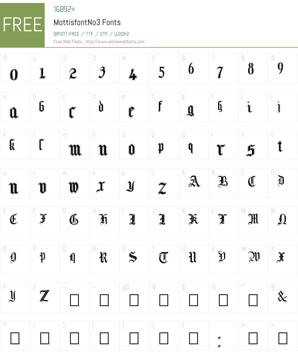 MottisfontNo3 Font Screenshots