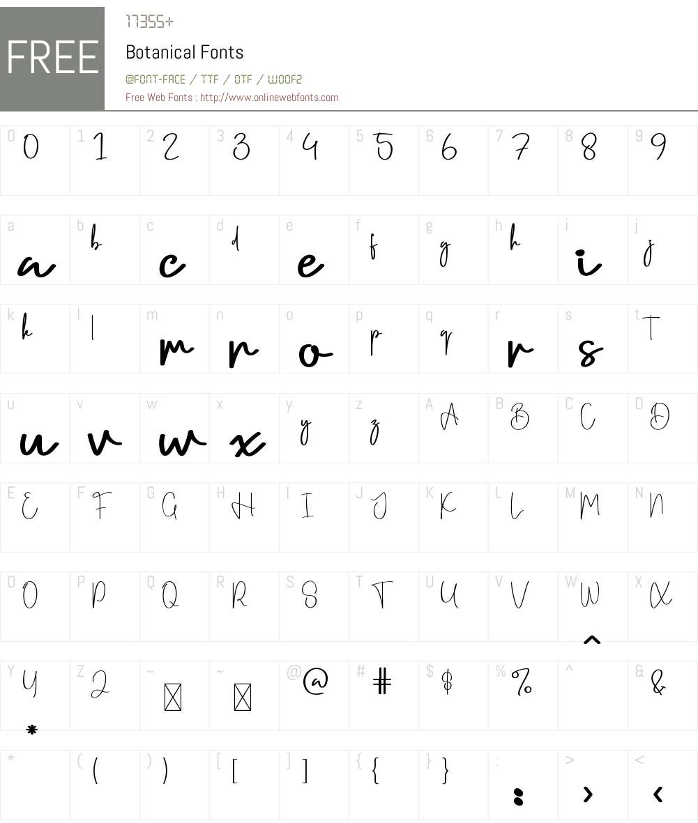Botanical 1.002;Fontself Maker 3.5.8 Fonts Free Download ...