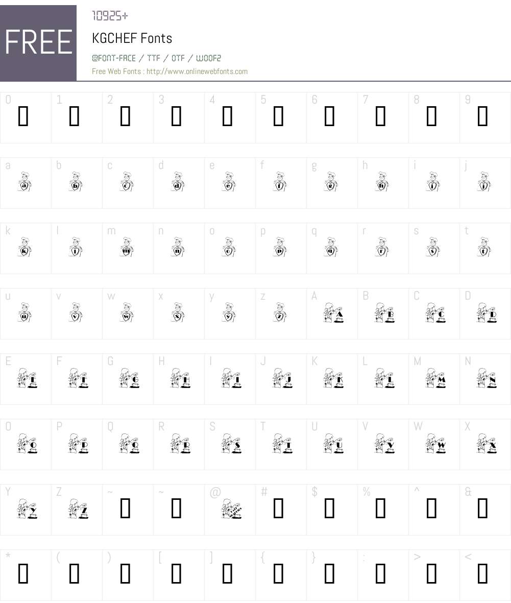 KGCHEF Font Screenshots