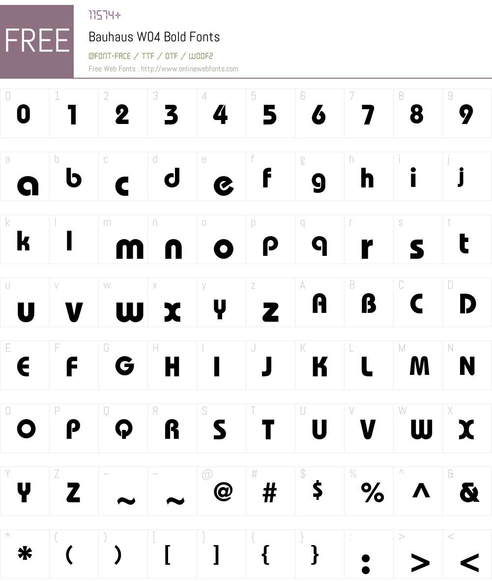 ITC Bauhaus Font Screenshots
