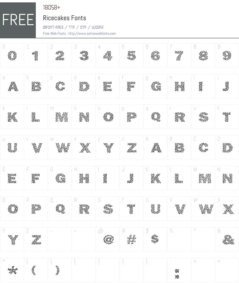 Ricecakes Font Screenshots