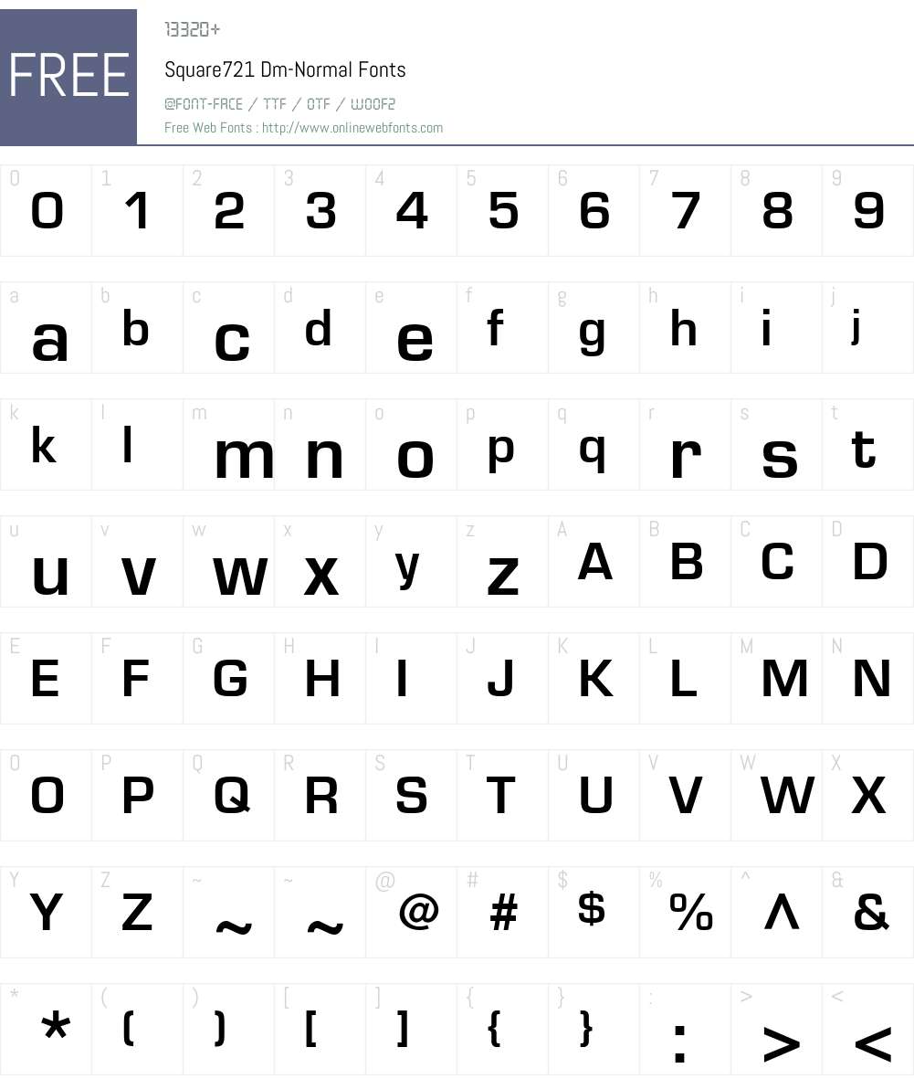Square721 Dm Font Screenshots