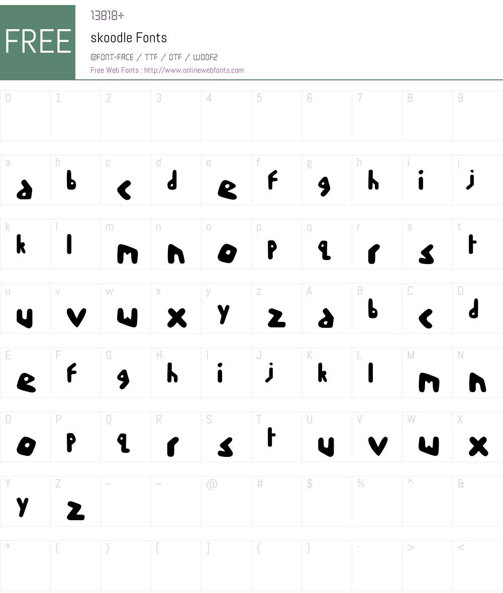 skoodle Font Screenshots