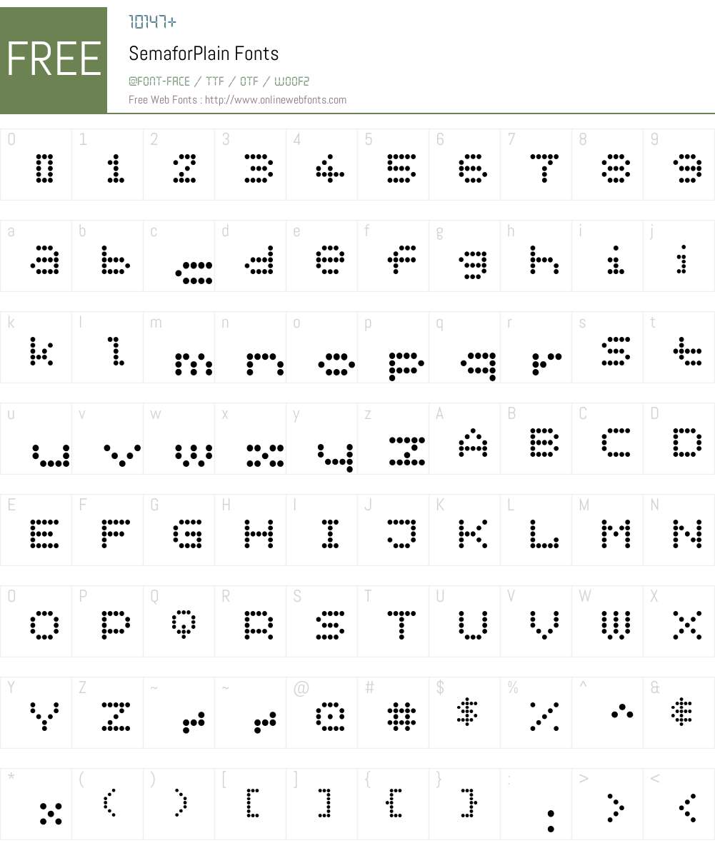 Semafor Font Screenshots