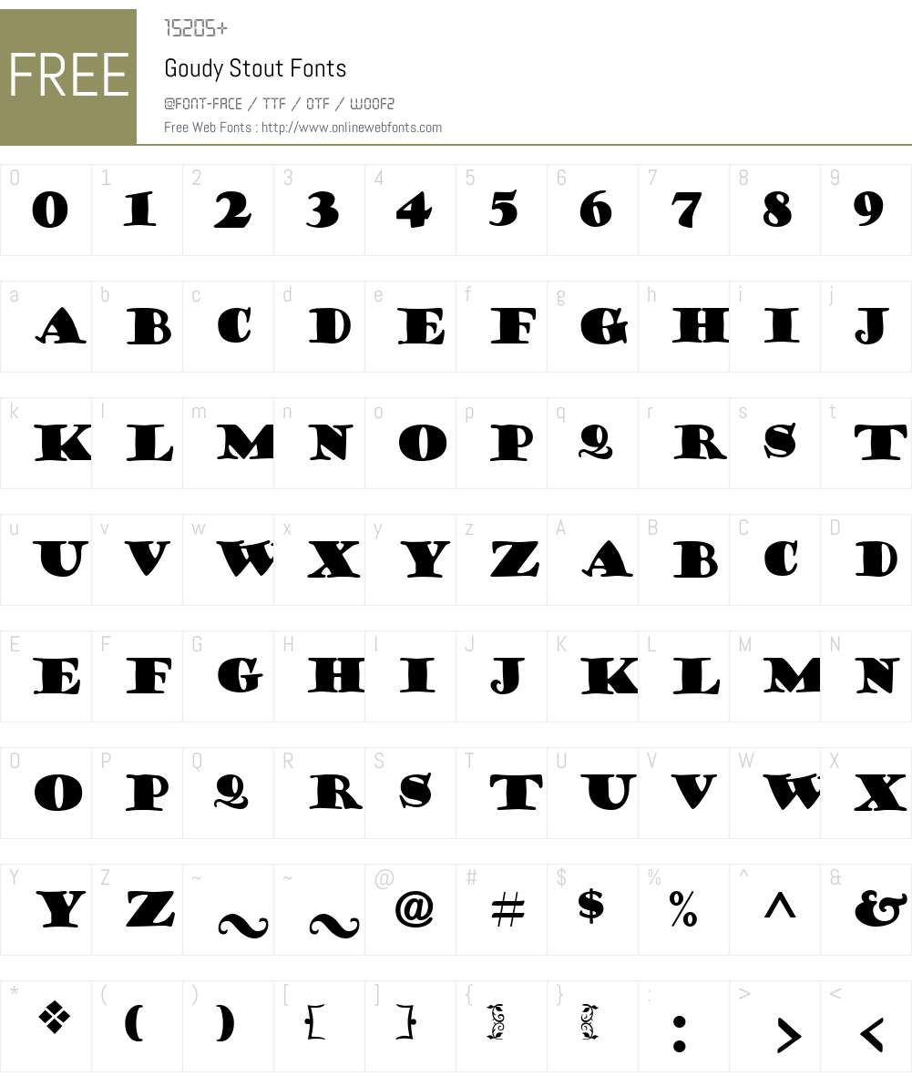 Download Goudy Stout 1.75 Fonts Free Download - OnlineWebFonts.COM