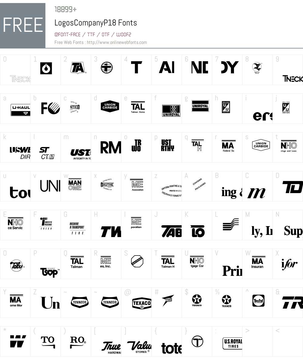 LogosCompany Font Screenshots
