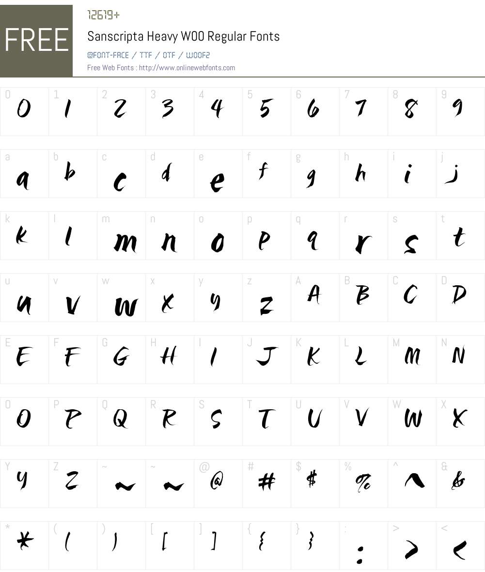 SanscriptaHeavyW00-Regular Font Screenshots