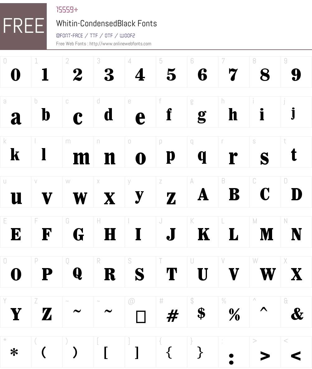 Whitin Font Screenshots