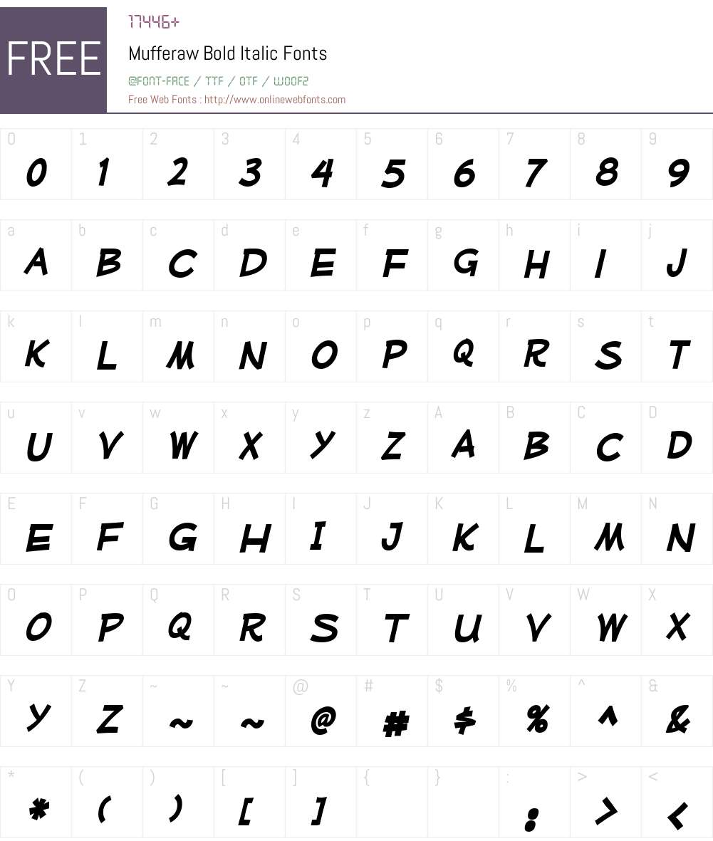 Mufferaw Font Screenshots