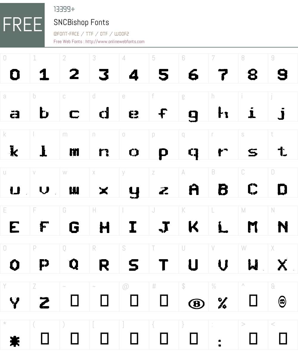 SNCBishop Font Screenshots