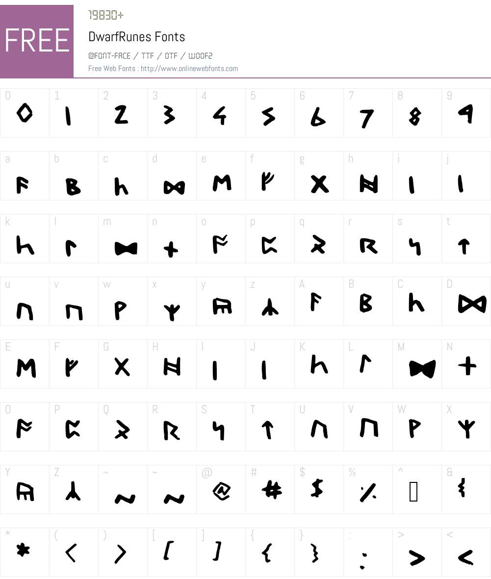 DwarfRunes Font Screenshots
