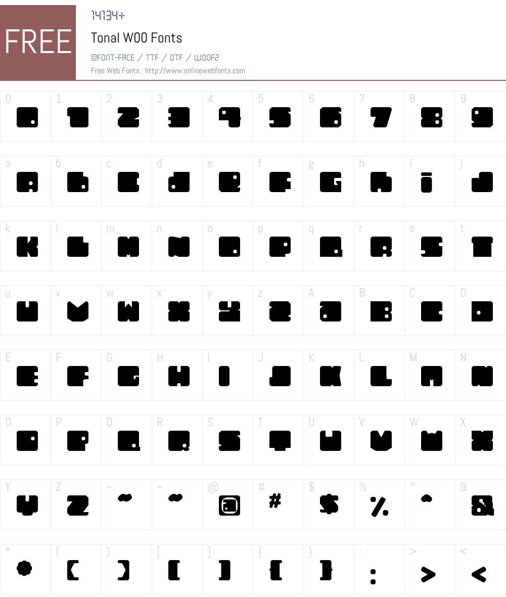 TonalW00 Font Screenshots