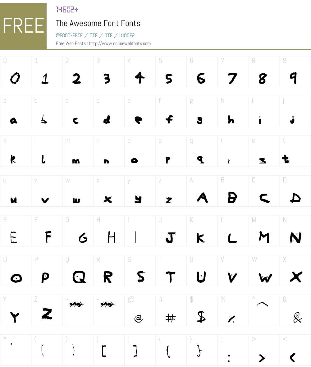 The Awesome Font Font Screenshots