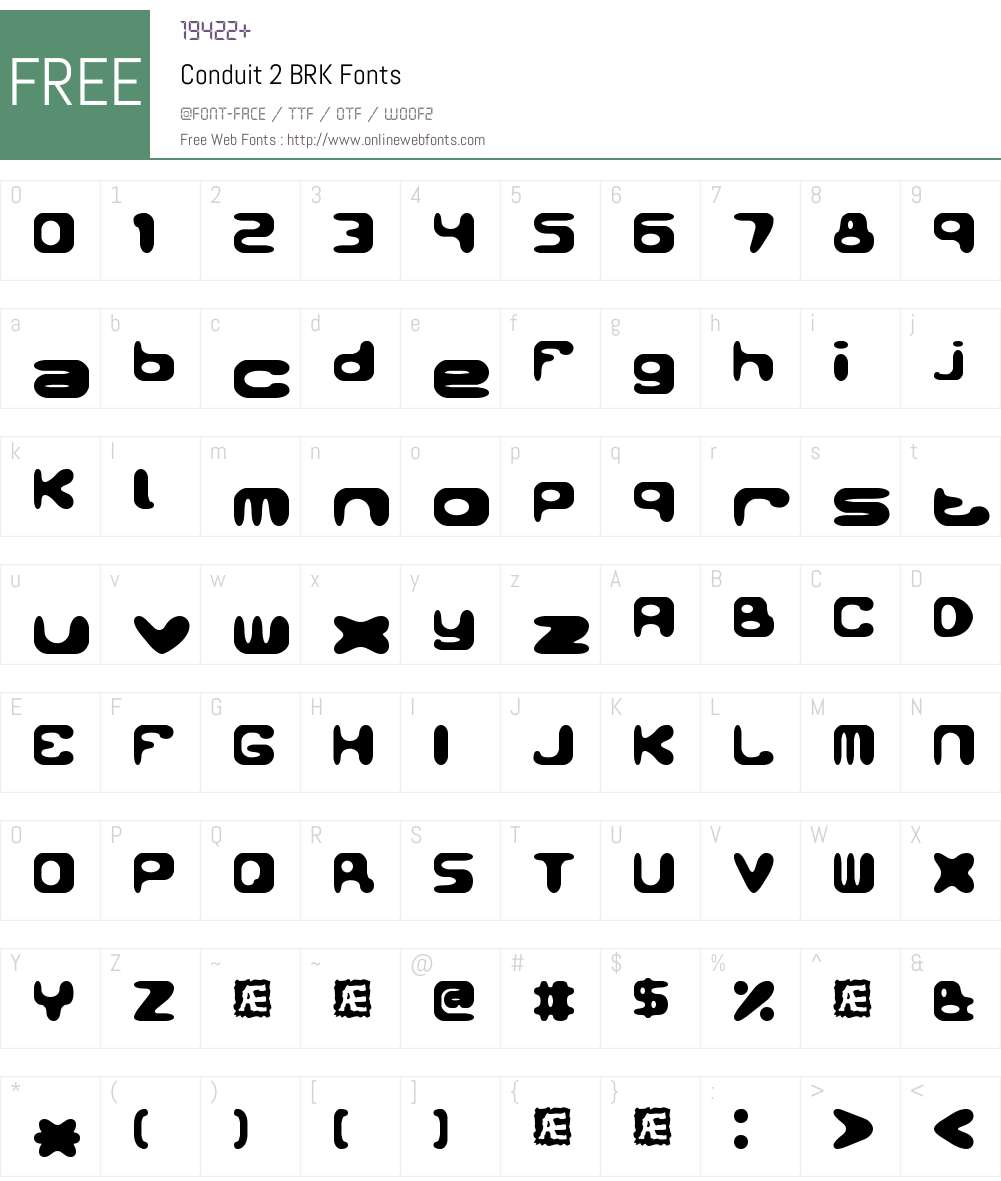 Conduit 2 BRK Font Screenshots