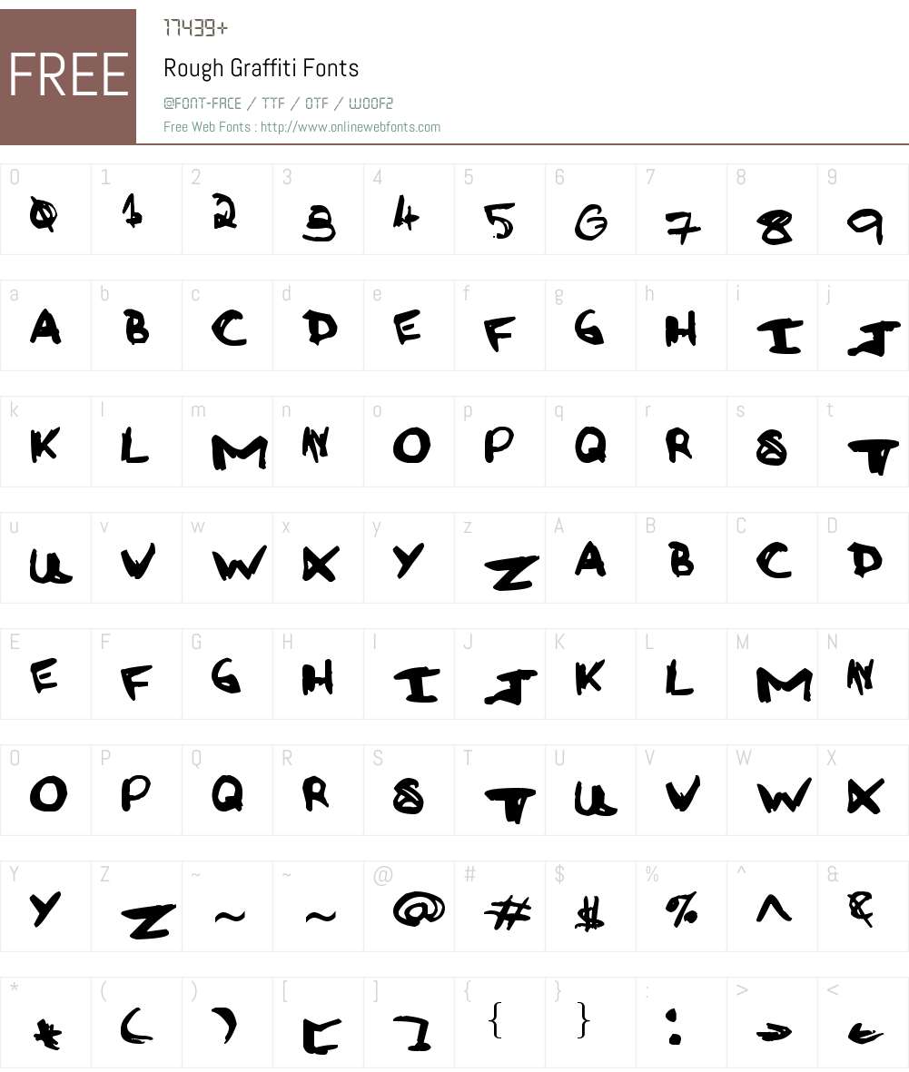 Rough Graffiti Font Screenshots
