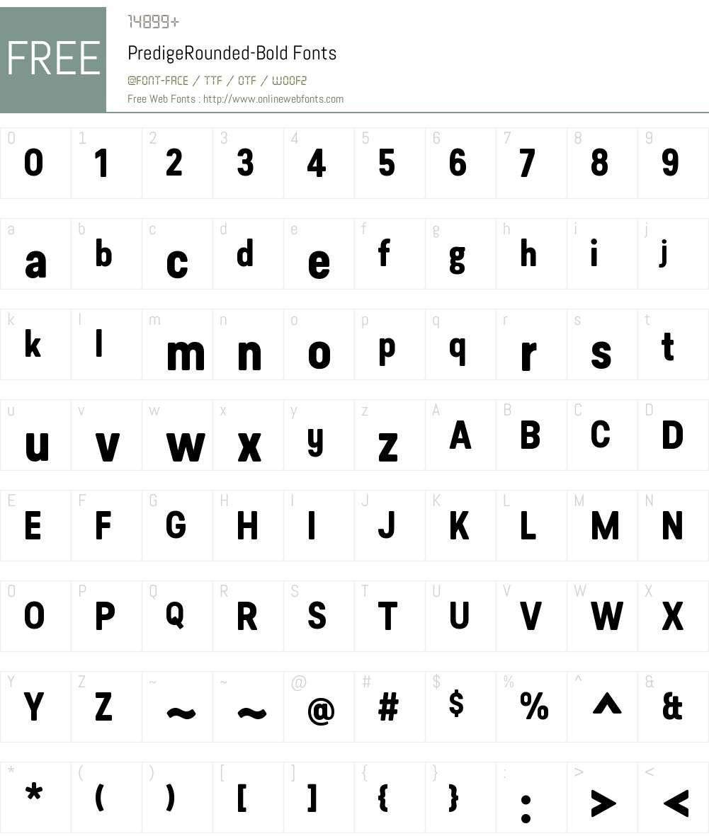 Predige Rounded Font Screenshots