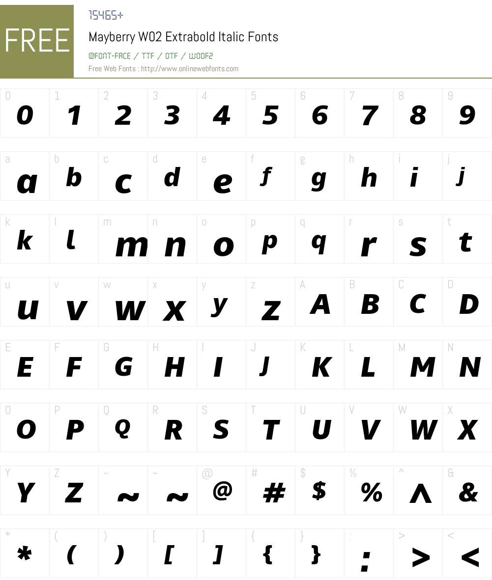 Mayberry Font Screenshots