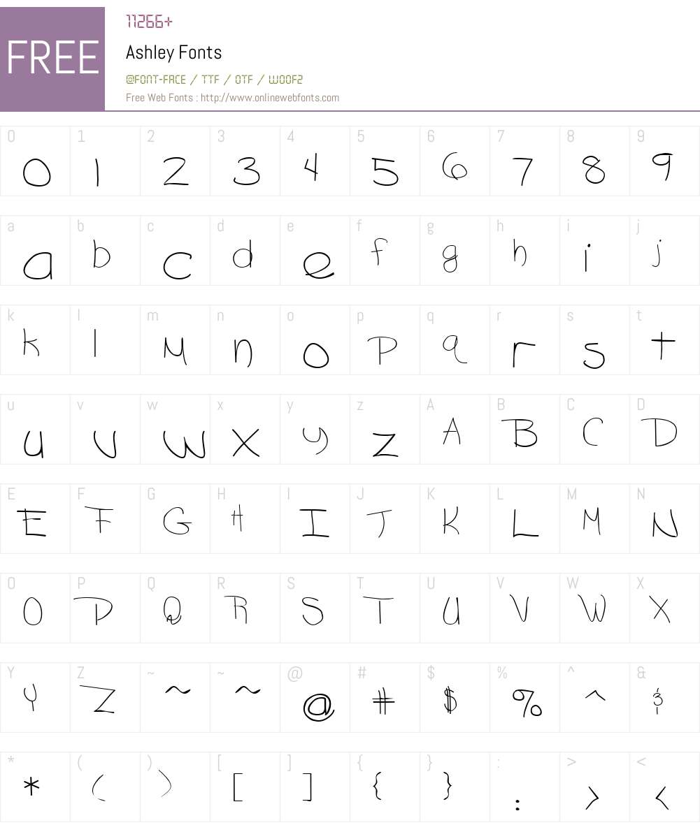Ashley Font Screenshots
