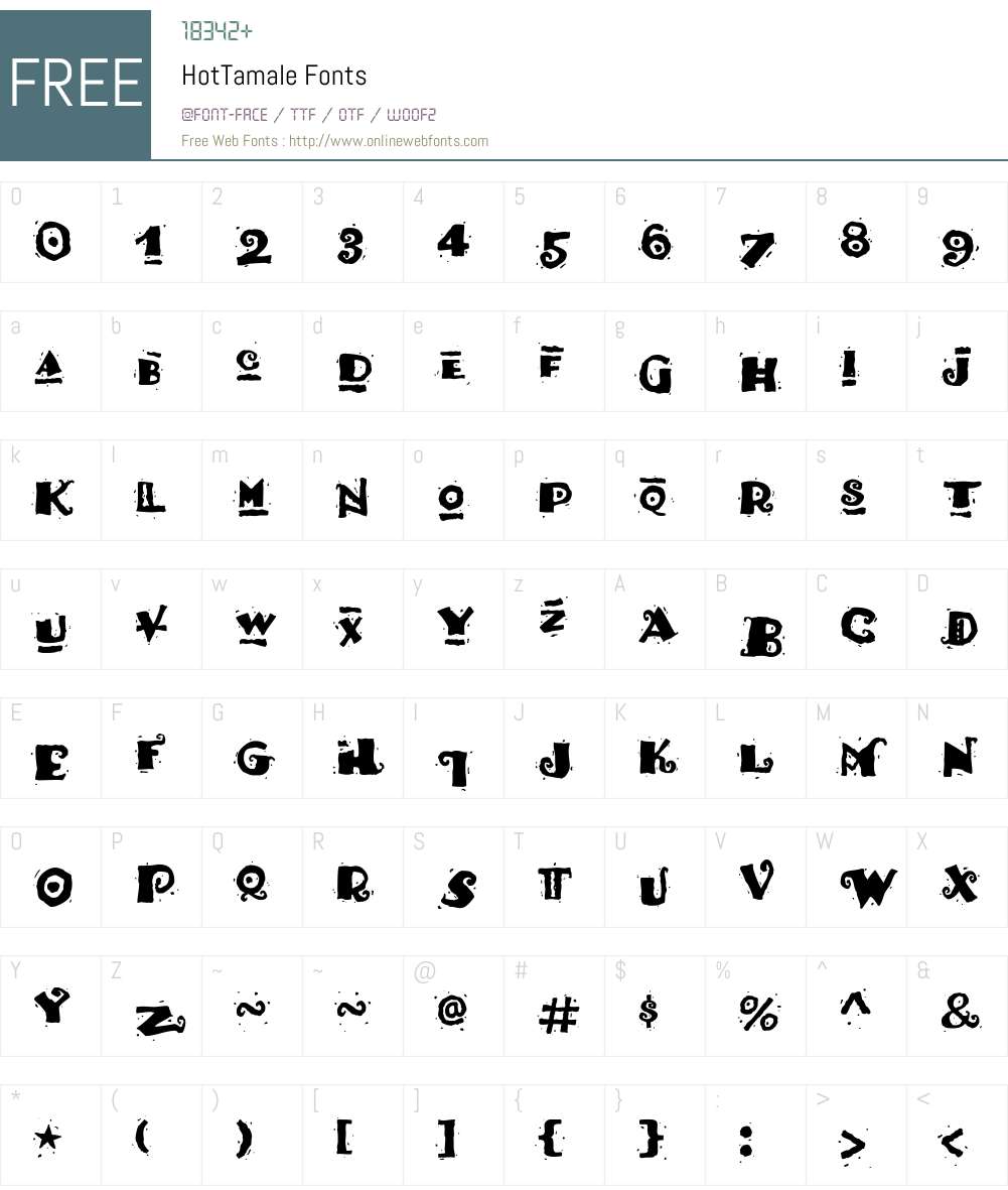 HotTamale Font Screenshots
