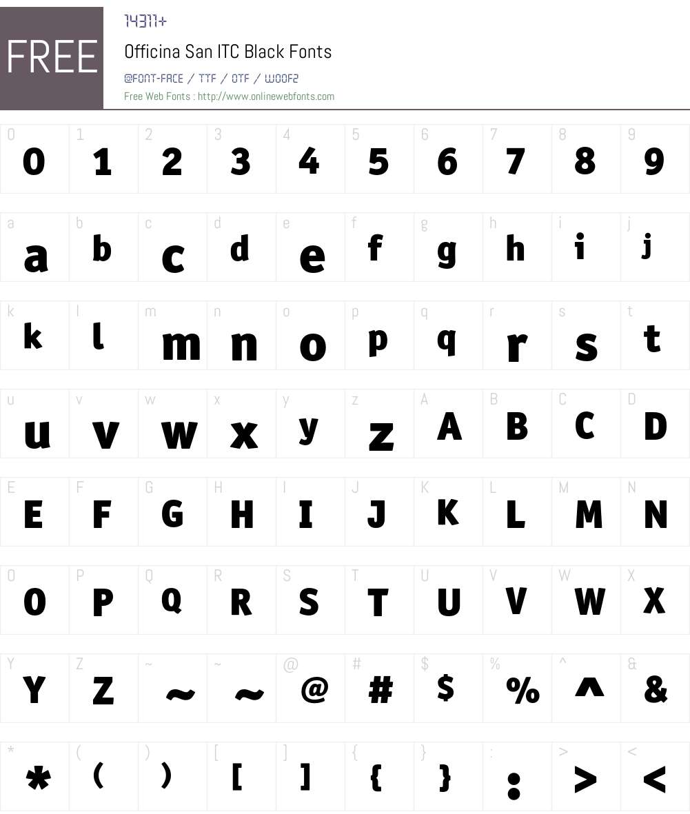 OfficinaSanITC Font Screenshots