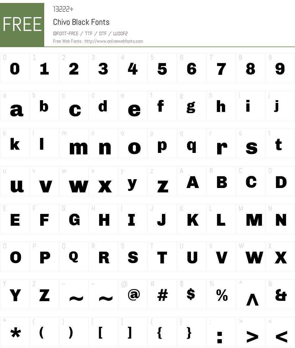 Chivo Font Screenshots