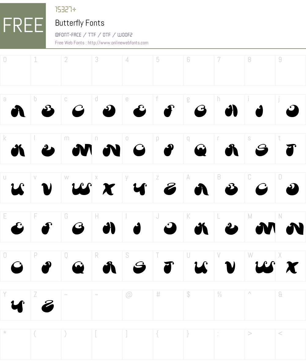 Butterfly Font Screenshots