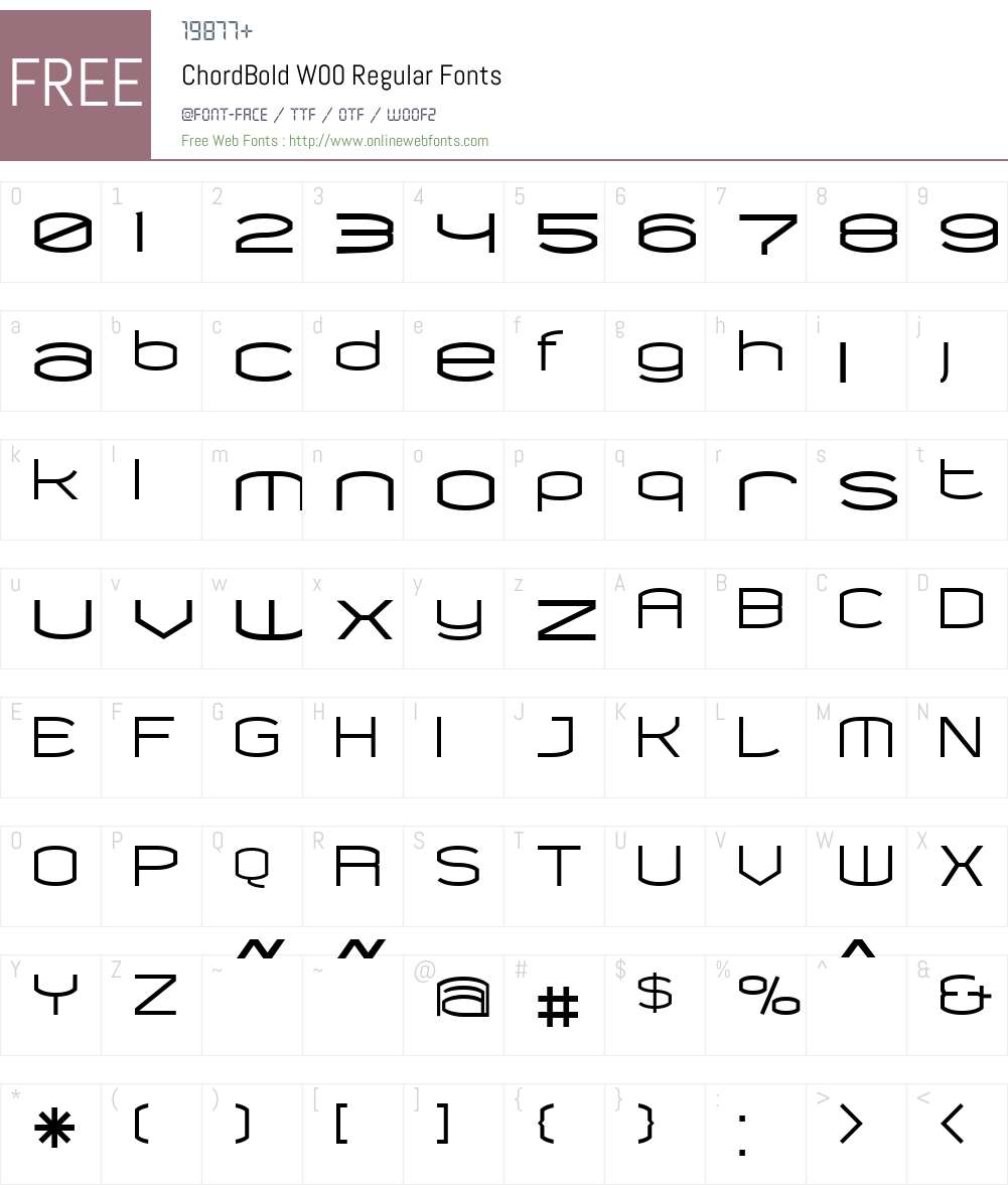 ChordBold Font Screenshots
