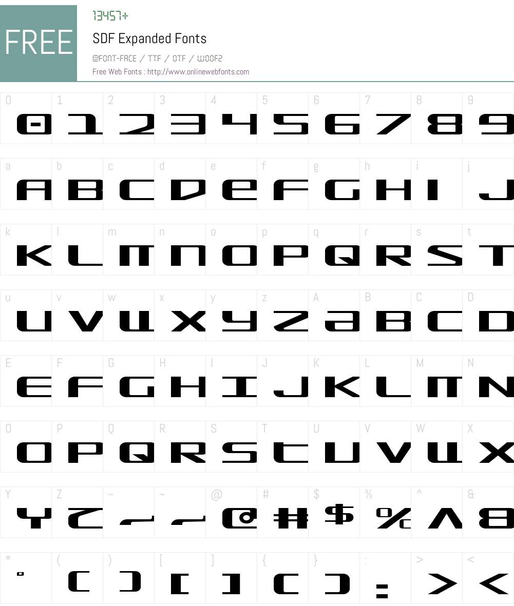 SDF Expanded Font Screenshots