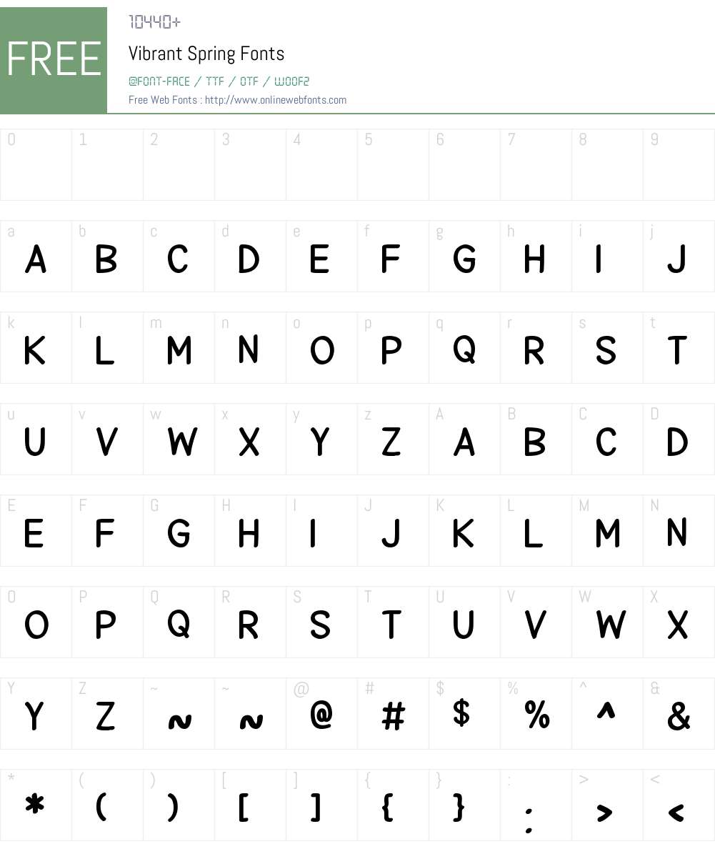Vibrant Spring 1.00 July 31, 2024, initial release Fonts Free Download ...