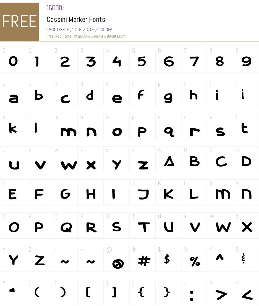 Cassini Font Screenshots