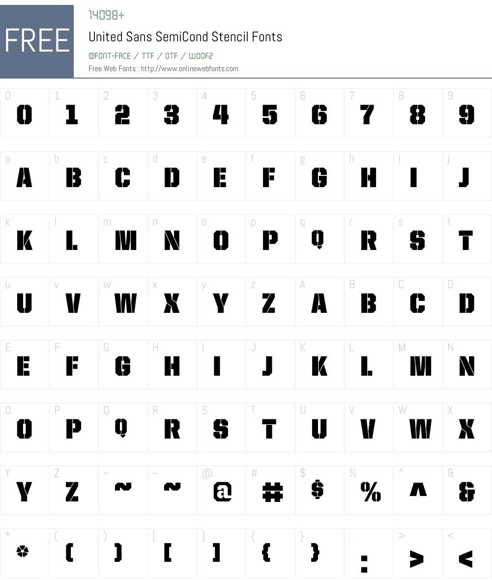 United Sans SemiCond Font Screenshots