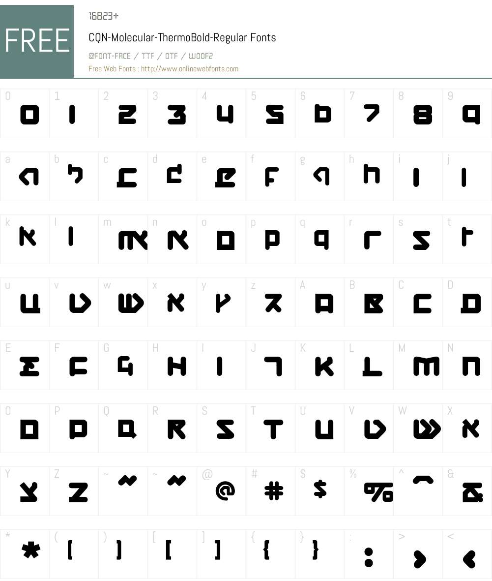 CQN-Molecular-ThermoBold Font Screenshots