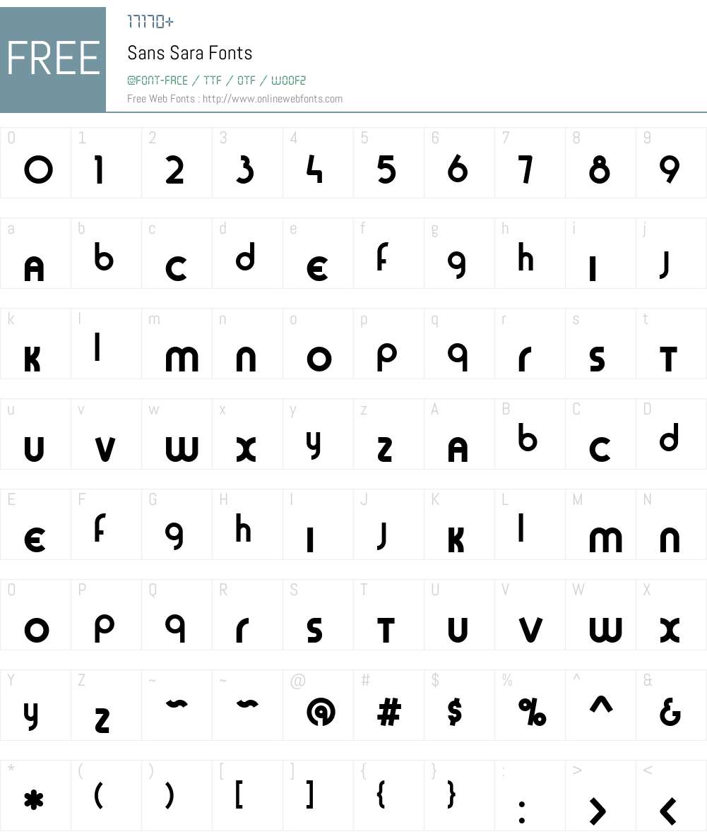 Sans Sara Font Screenshots