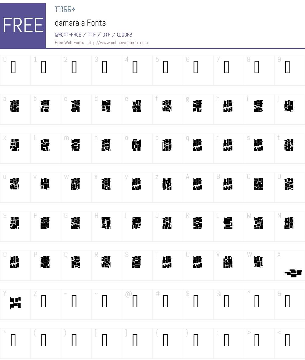 damara Font Screenshots