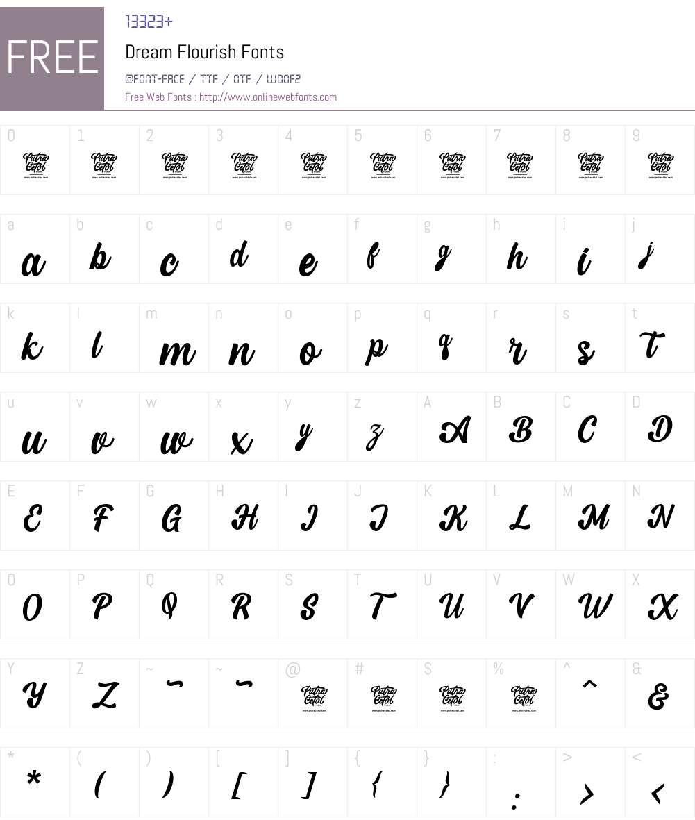 Dream Flourish 1.004;Fontself Maker 3.5.7 Fonts Free Download ...