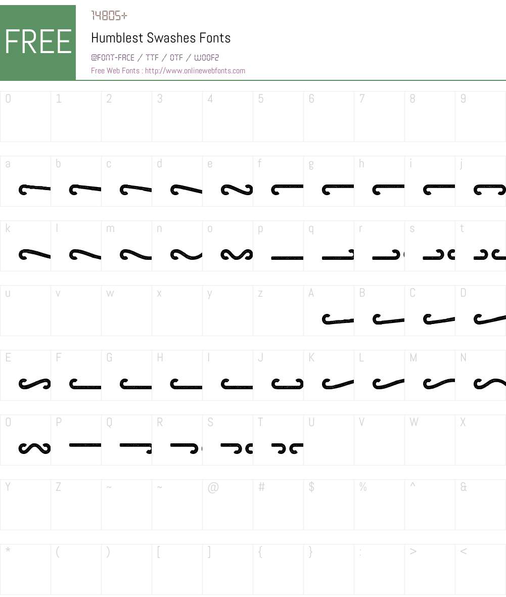 Humblest Swashes Font Screenshots