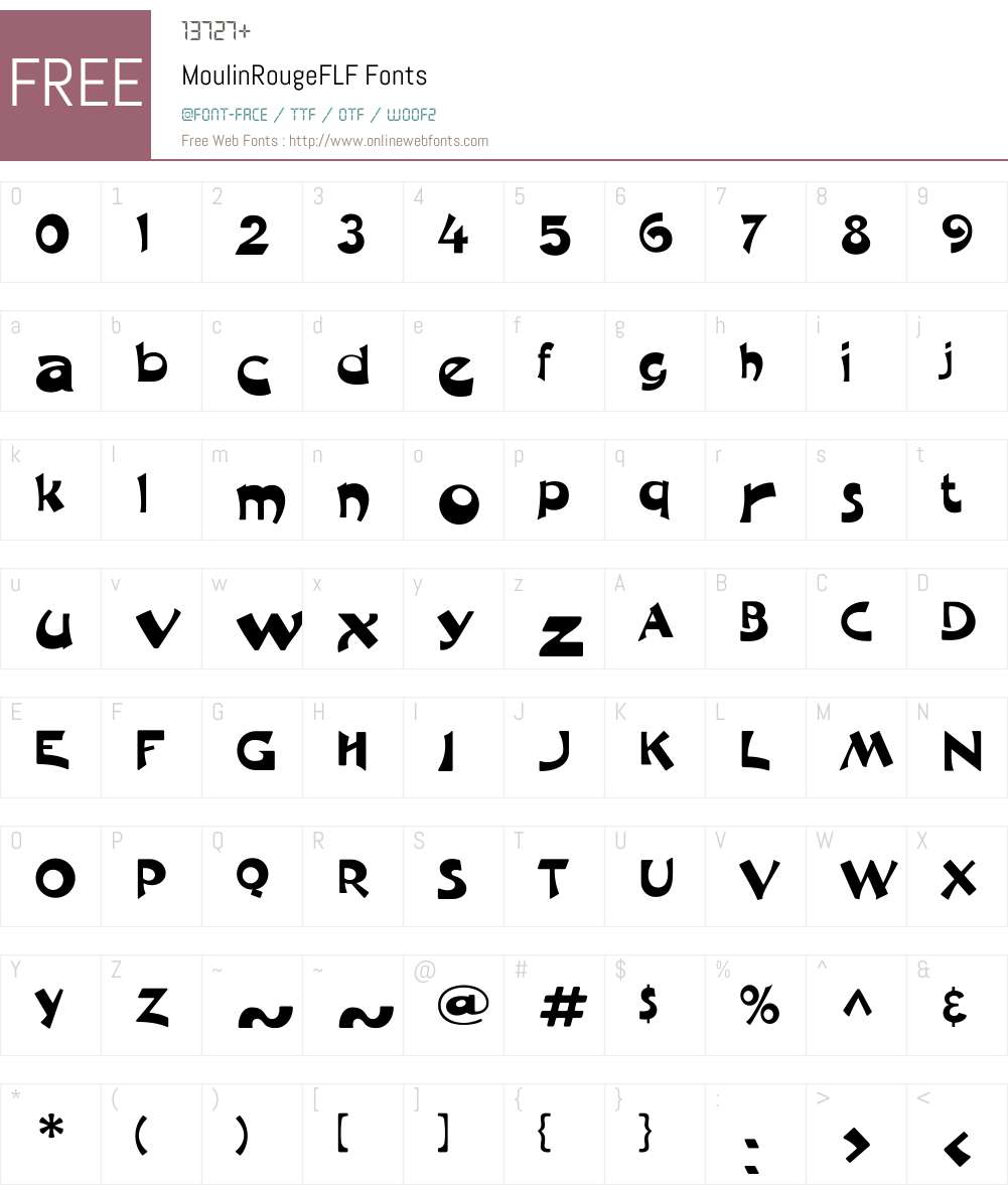 MoulinRougeFLF Font Screenshots