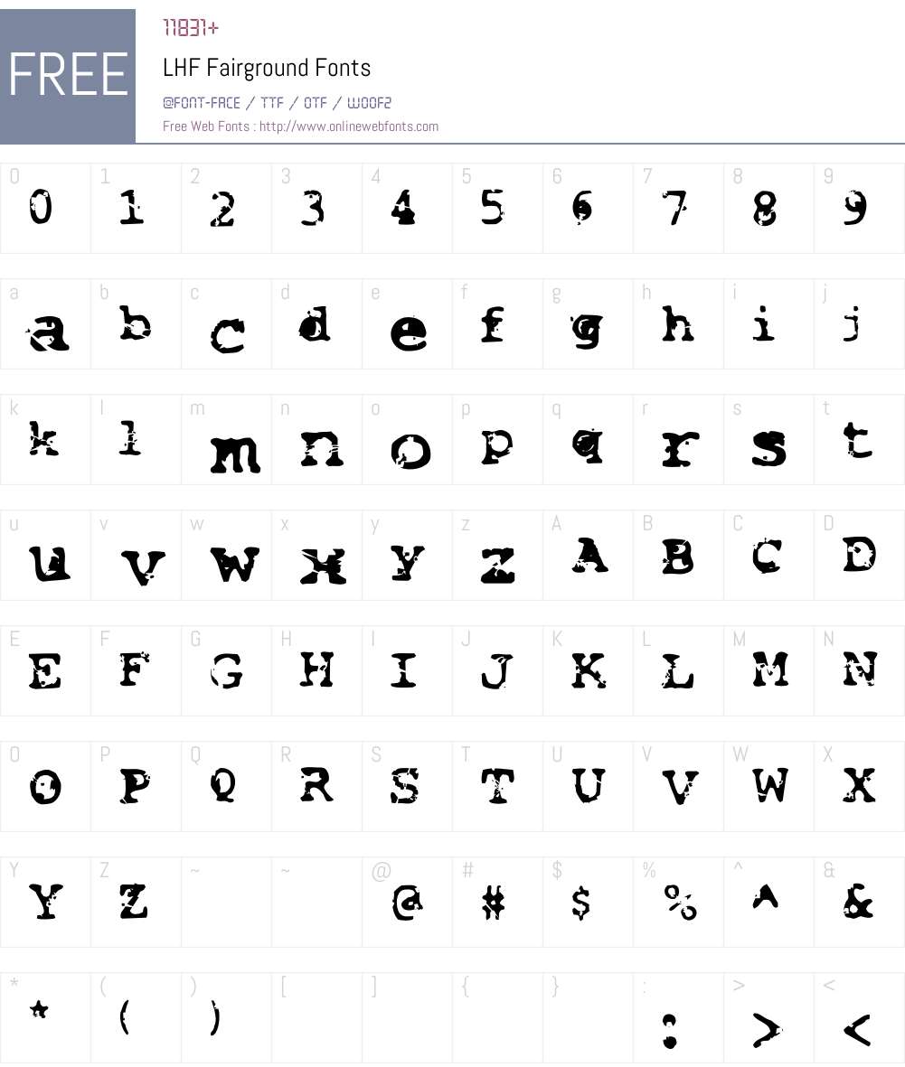 LHF Fairground Font Screenshots