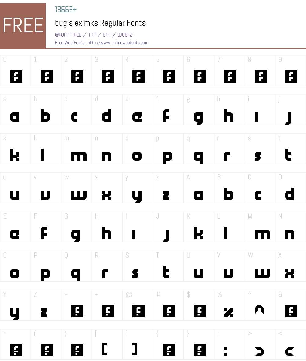 bugis ex mks Font Screenshots