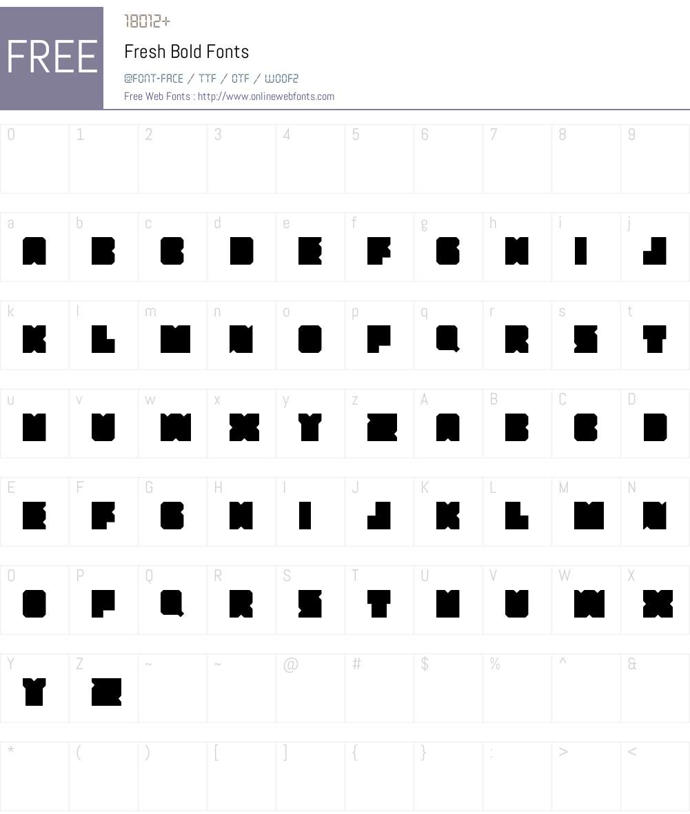 Fresh Bold Font Screenshots