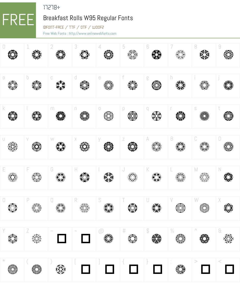 Breakfast Rolls Font Screenshots