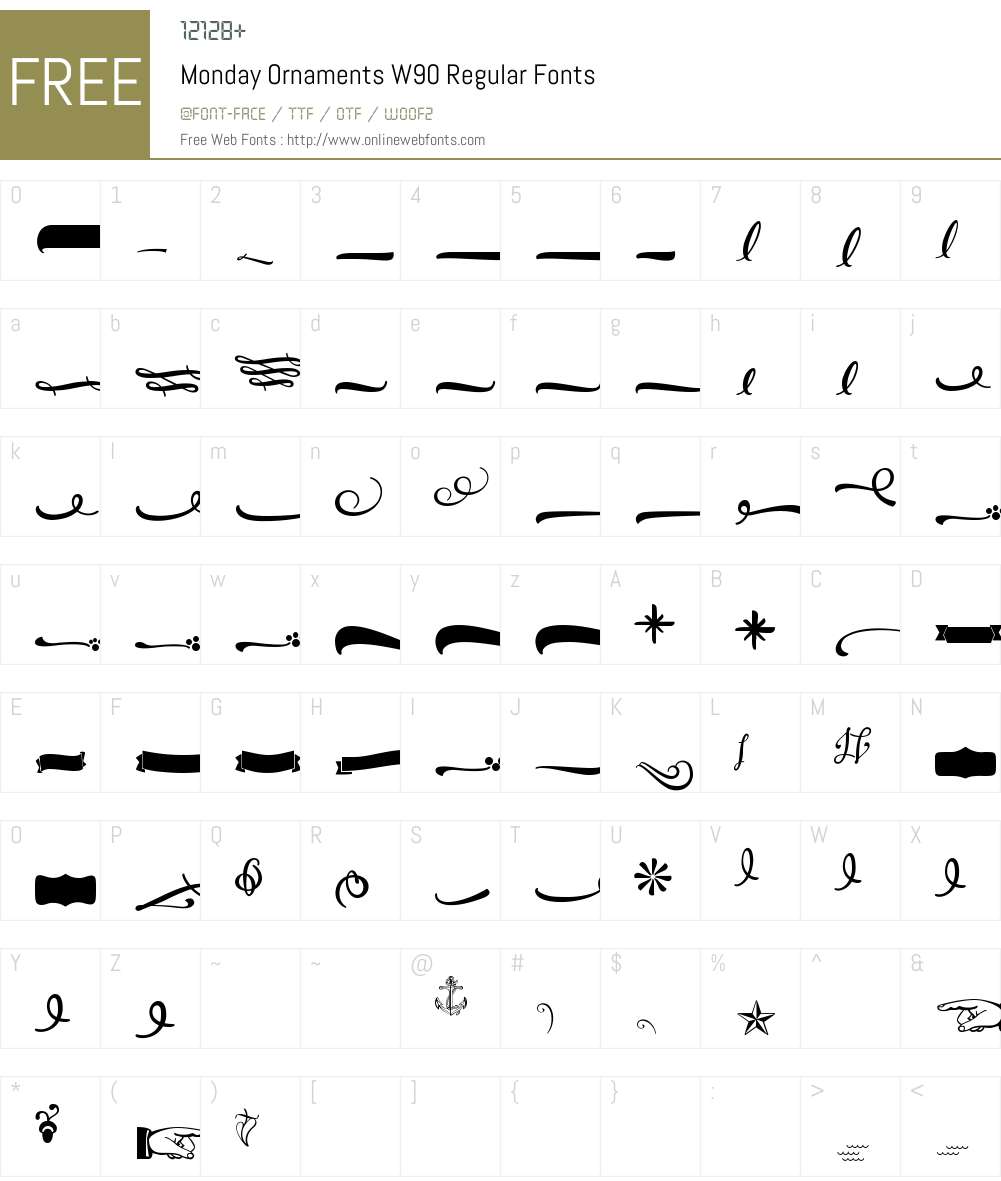 Monday Font Screenshots