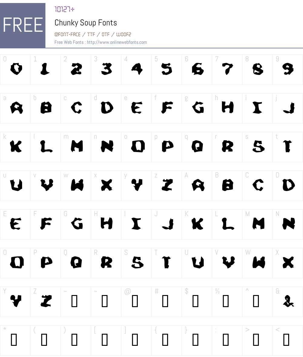 Chunky Soup Font Screenshots