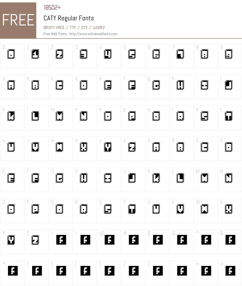 CATY Font Screenshots